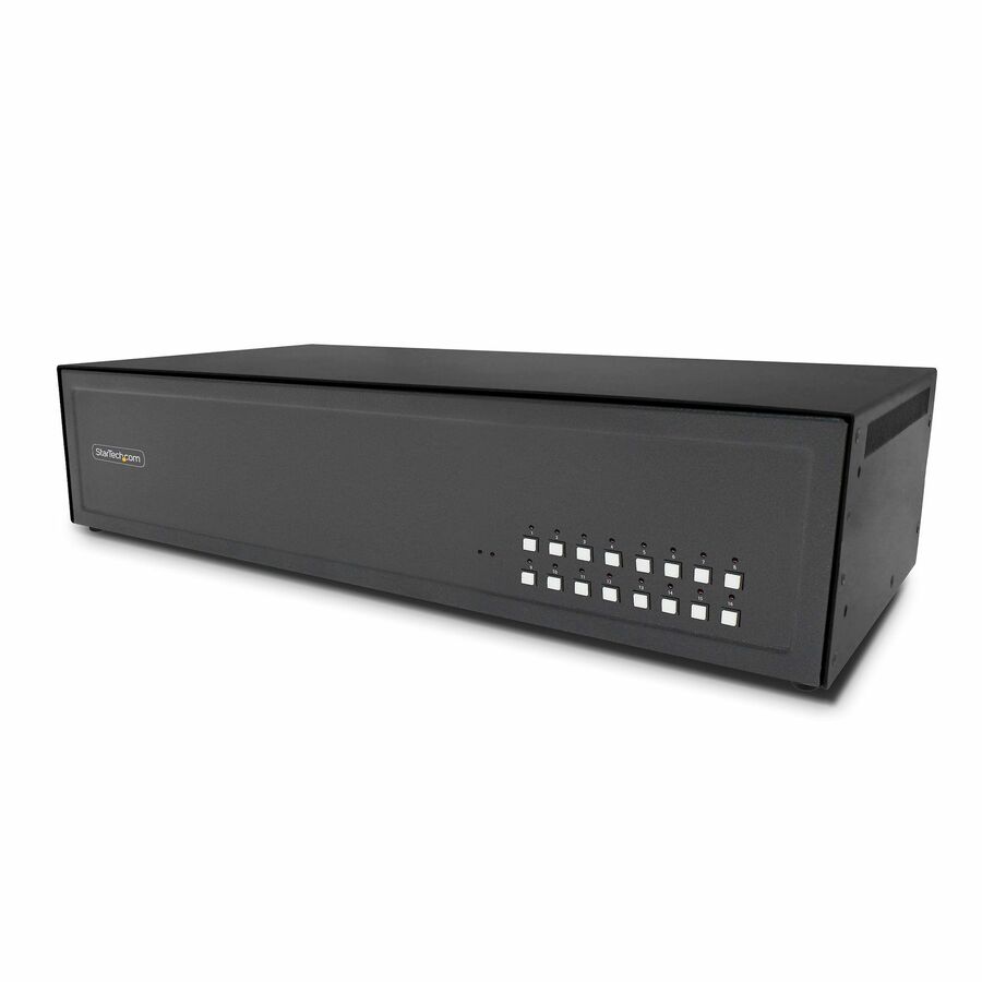 StarTech Secure 16-Port KVM Switch, DVI, NIAP 4.0, Metal Housing, CAC Port, Made in the USA