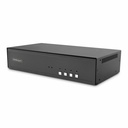 StarTech Secure 4-Port Quad-Monitor KVM Switch, 2x DP to 4x HDMI, 4K 30Hz, NIAP 4.0, Metal Housing, CAC, Made in the USA