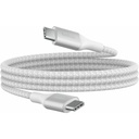Belkin 240W USB-C to USB-C Cable - Nylon, Braided - M/M - 3.3ft/1m - White