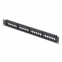 StarTech.com 24 Port 1U Blank Keystone Patch Panel with Cable Management Bar, Rackmount Cat6 Patch Panel for RJ45 UTP Network Jacks