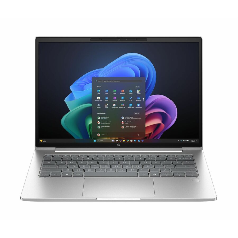 HP ProBook 4 G1q 14" Copilot+ PC Notebook - WUXGA - 60 Hz - Qualcomm Snapdragon X X1-26-100 - 16 GB - 512 GB PCIe NVMe SSD - English Keyboard - Pike Silver
