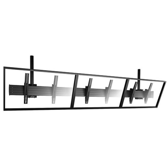Chief Fusion 3x1 Menu Board Ceiling TV Mount - For 40-55 inch Displays - Tilt TV Mount - Black