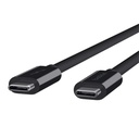 Belkin 60W Thunderbolt 3 USB-C to USB-C Cable - USB 3.1 - 20 Gbps - 1m/3.3ft - M/M - Black