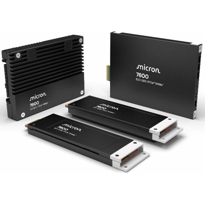 Micron 7600 MAX 12.80 TB Solid State Drive - E3.S (7.5 mm) Internal - U.2 (PCI Express NVMe 5.0 x4) - Mixed Use - TAA Compliant