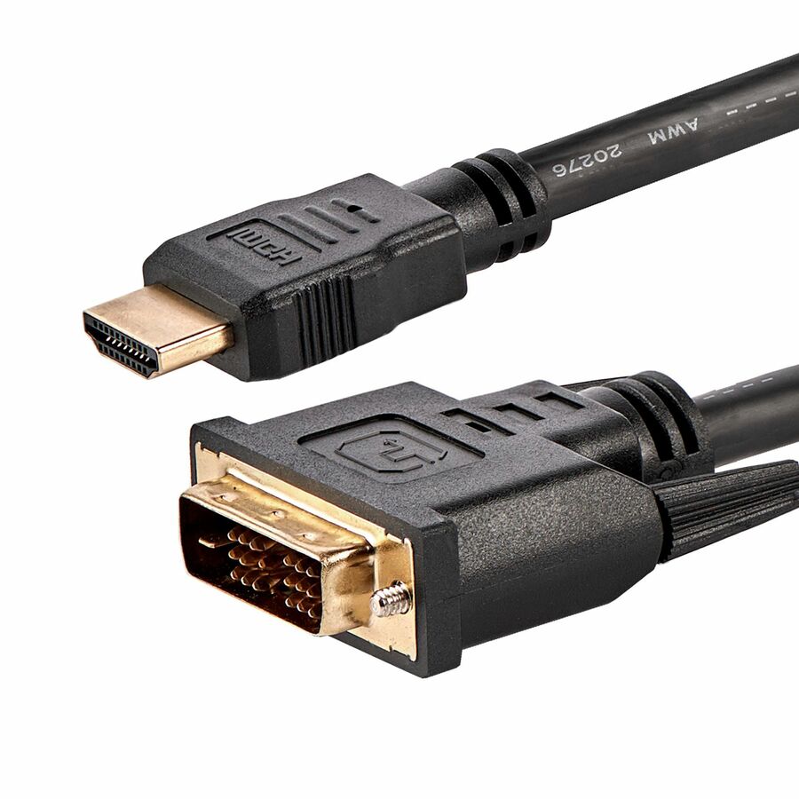 StarTech HDMI to DVI Cable - 6 ft / 2m - HDMI to DVI-D Cable - HDMI Monitor Cable - HDMI to DVI Adapter Cable