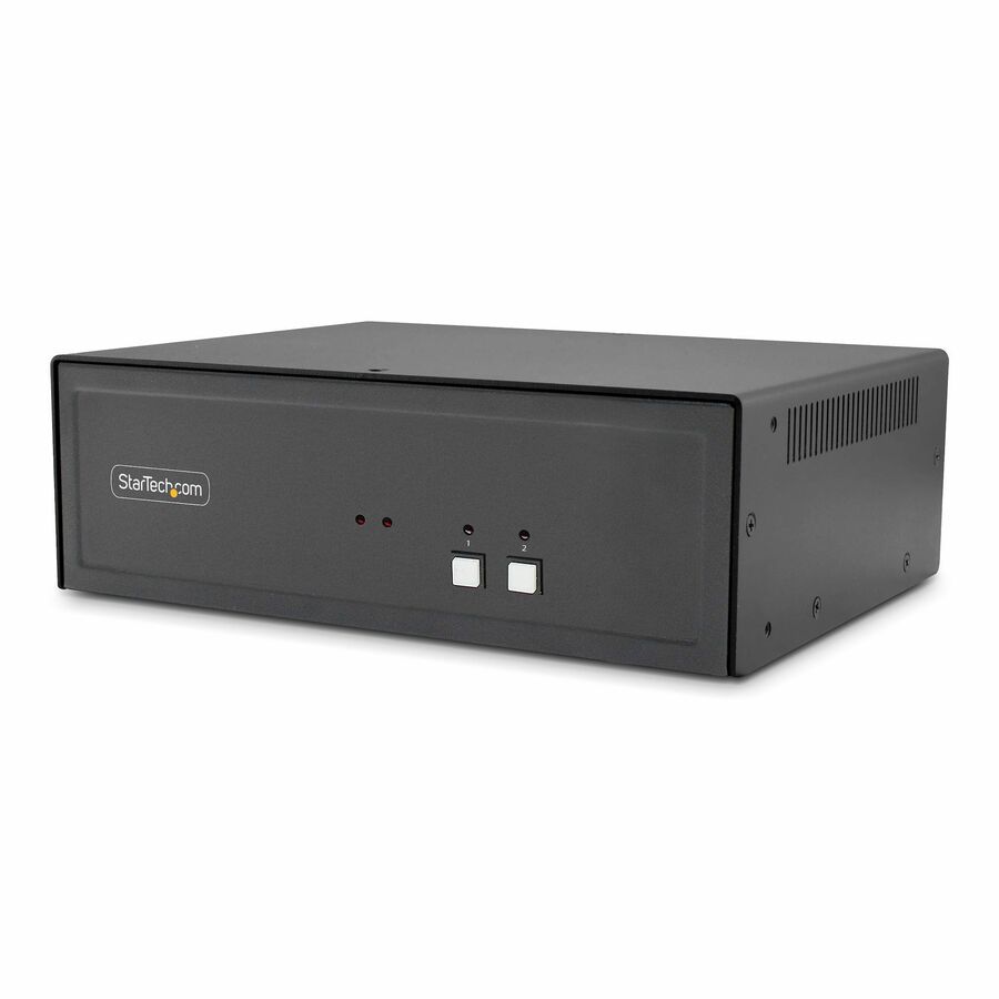 StarTech Secure 2-Port KVM Switch, DVI, NIAP 4.0, Metal Housing, CAC, Made in the USA