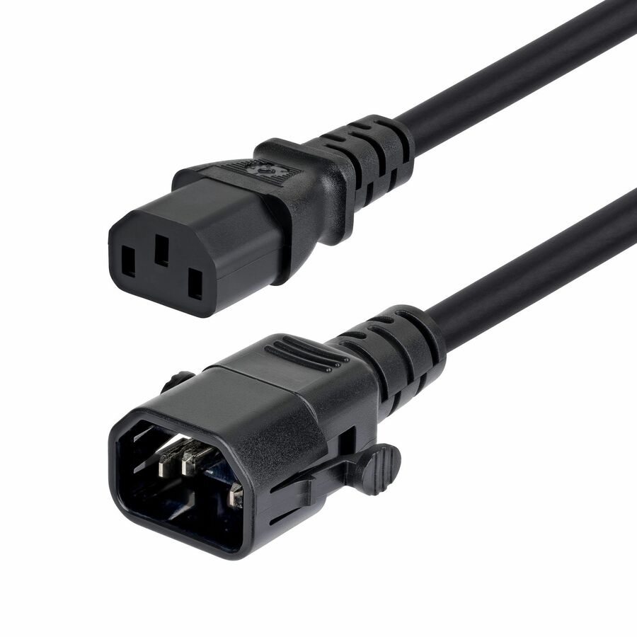 StarTech 6ft (1.8m) Power Extension Cord, Locking C14 to C13, PDU Power Cord, 10A 250V, 18AWG, UL Listed, TAA