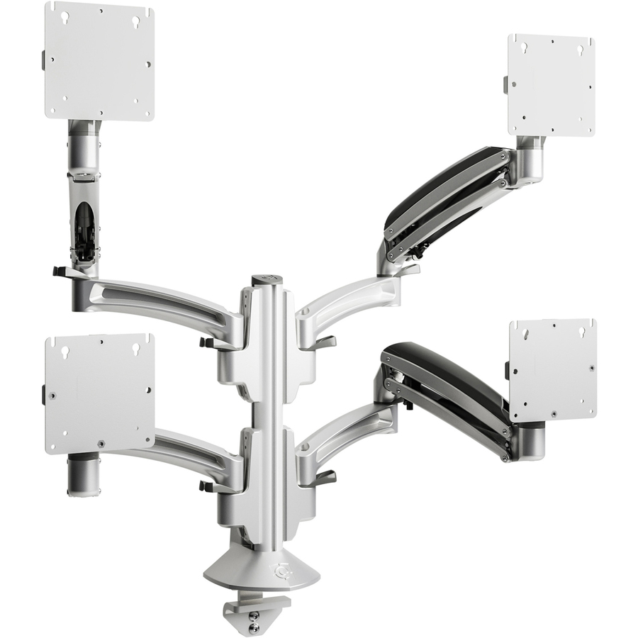 Chief Kontour K1C Quad 2x2 Monitor Arm Desk Mount - For 10-36 Inch Monitors - Silver