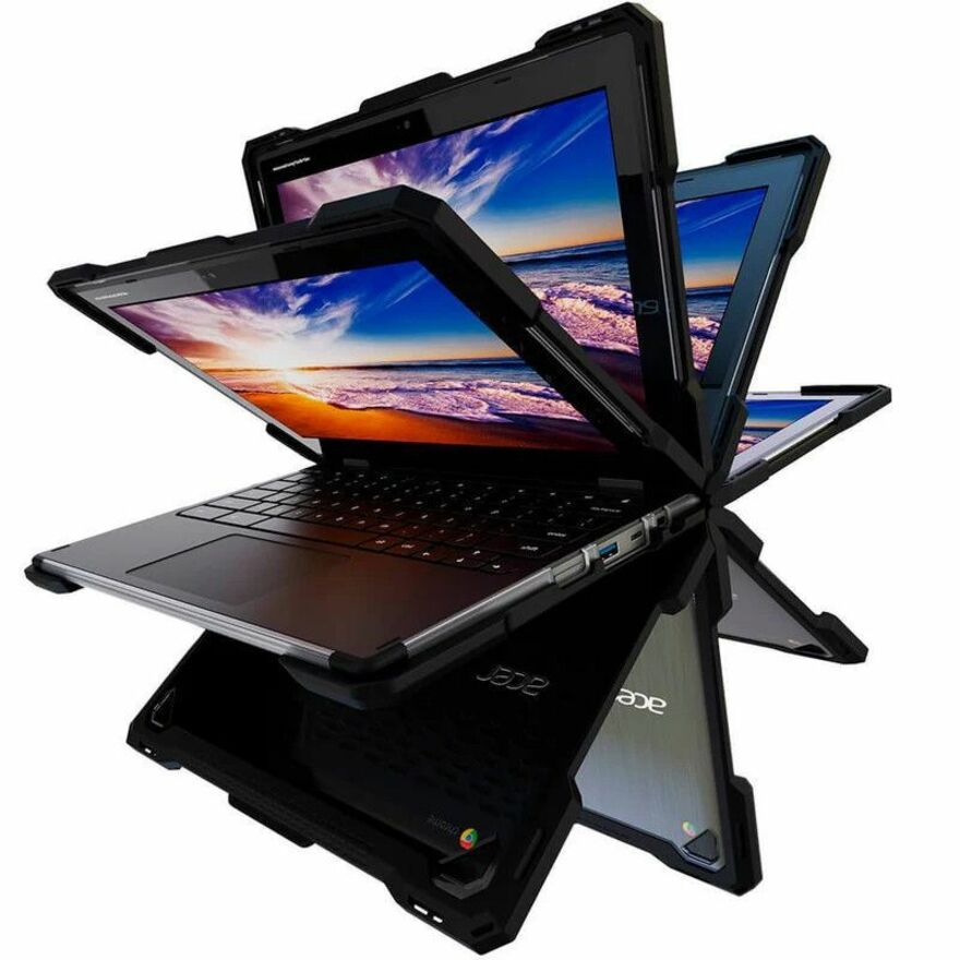 Rugged Hard Shell Case for Acer Chromebook 511 (R756TN) w/ Stylus Cutout