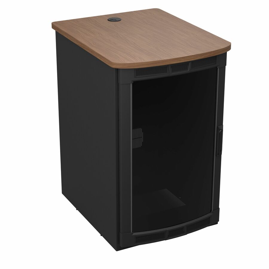 Middle Atlantic BGR Series 25RU Rolling Presentation Rack with Walnut Heights Top - 31.35in Depth