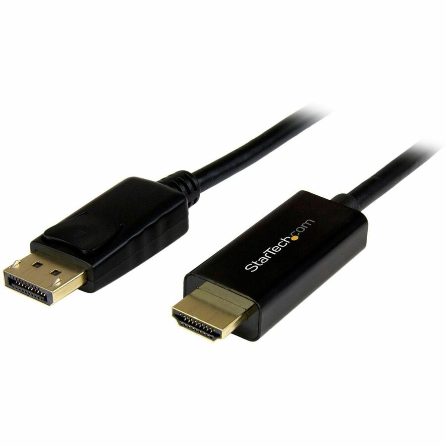 StarTech 6ft (2m) DisplayPort to HDMI Cable, 4K 30Hz Video, DP 1.2 to HDMI Adapter Cable Converter for HDMI Monitor/Display, Passive