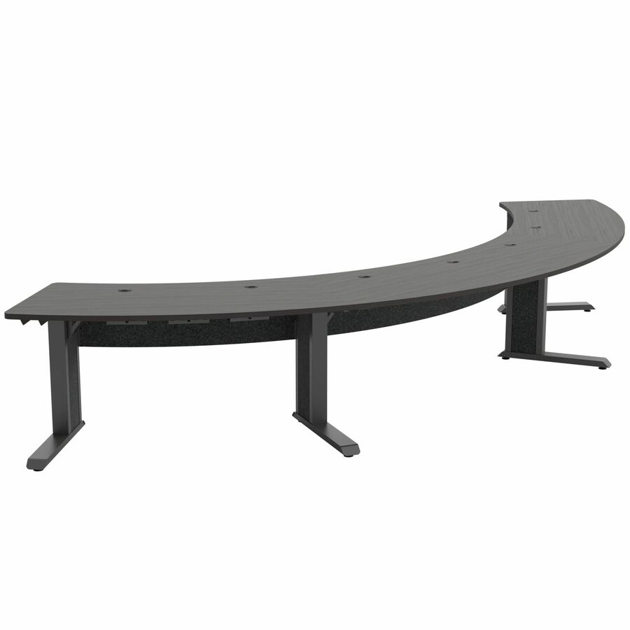 Middle Atlantic Forum Arc Table - Conference Table For Up To 7 People - 184in Arc - 30in Seated Height - Dark Finish