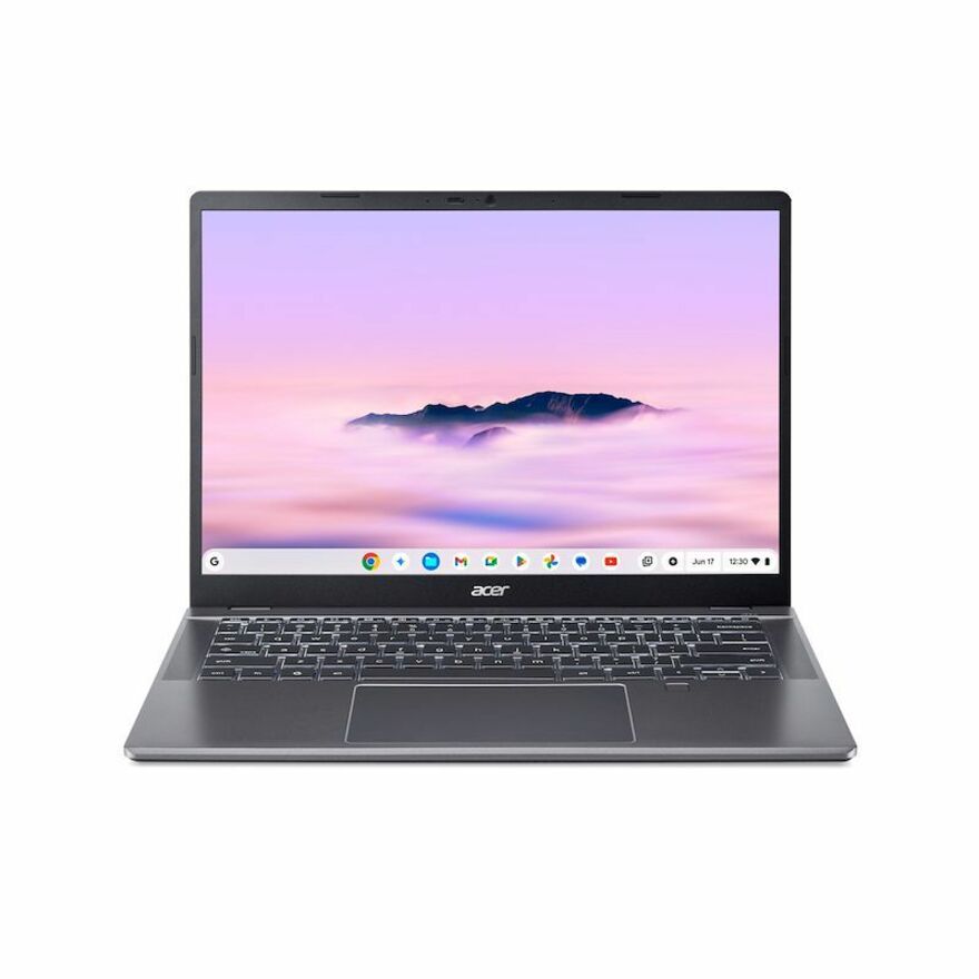 Acer Chromebook Plus 514 CBE594-2T CBE594-2T-57JJ 14" Touchscreen Clamshell Chromebook - WUXGA - 60 Hz - Intel Core 5 120U - 16 GB - 256 GB PCI Express NVMe 4.0 SSD - English (US) Keyboard - Iron