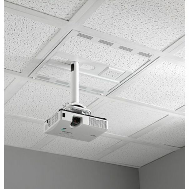 Chief 2" x 2" Suspended Ceiling Storage Box with Column Drop - White
