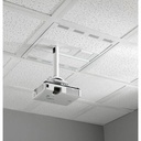 Chief 2" x 2" Suspended Ceiling Storage Box with Column Drop - White