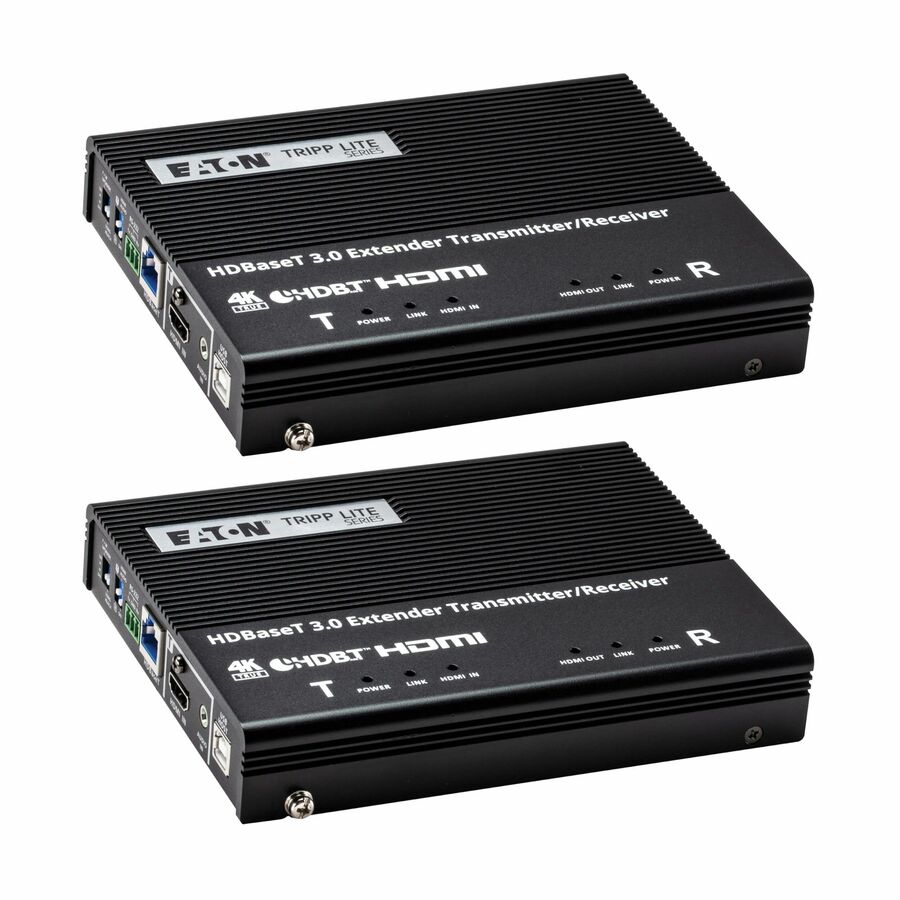 Eaton Tripp Lite Series HDBaseT 3.0 Transmitter and Receiver Kit, HDMI 4K 60 Hz (4:4:4), RS-232, IR Control, Up to 328 ft. (100 m), TAA
