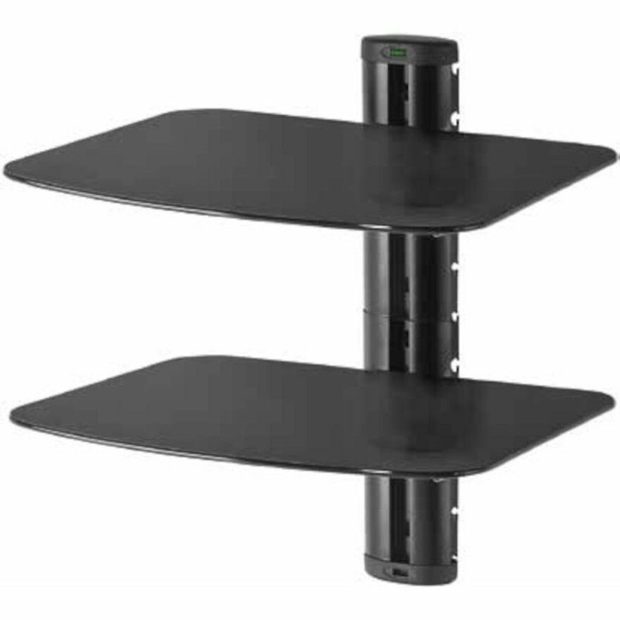 Peerless-AV® Dual AV Wall Shelf with Glass