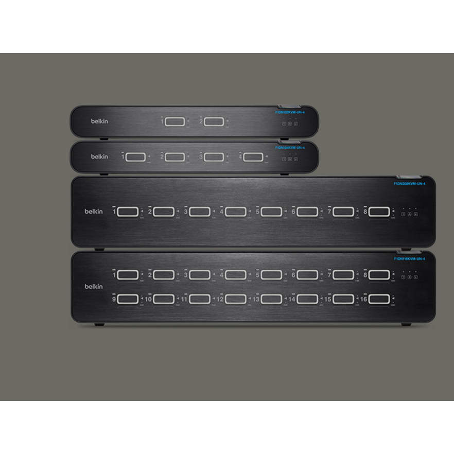 Belkin Universal 2nd Gen Secure KVM Switch, 16-Port Single Head w/ CAC