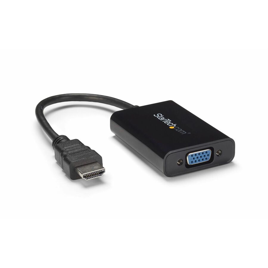 StarTech HDMI to VGA Adapter - With Audio - 1080p - 1920 x 1080 - Black - HDMI Converter - VGA to HDMI Monitor Adapter