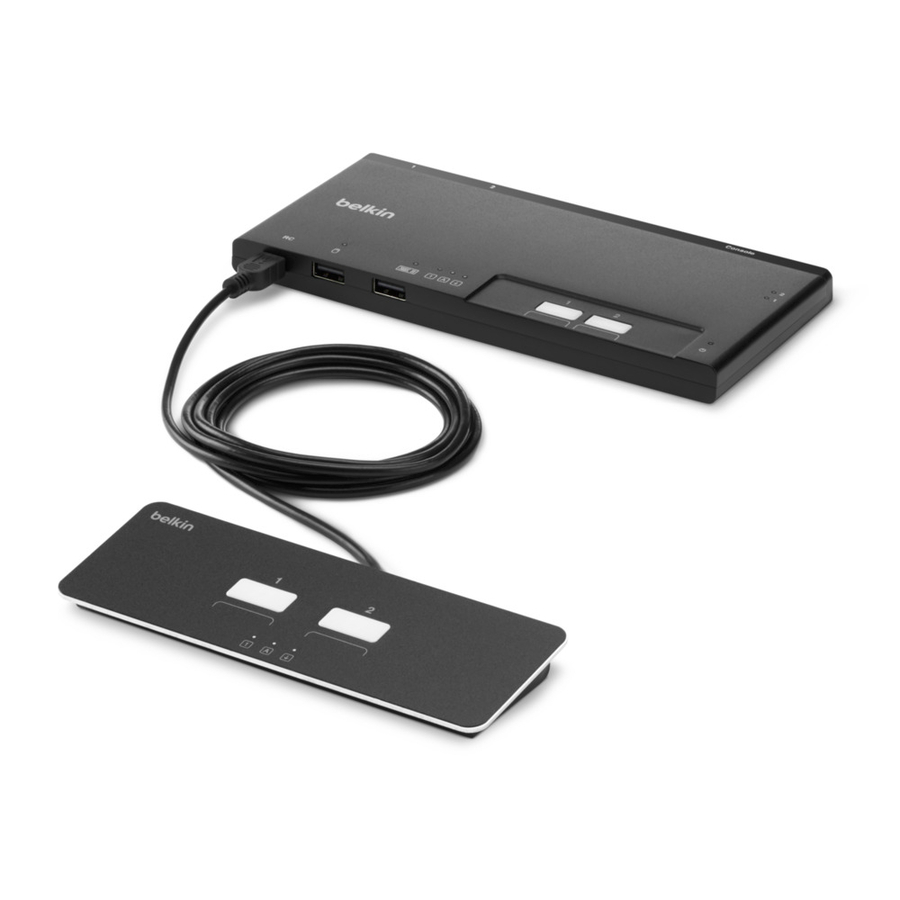 Belkin 2-Port Dual Head Modular Secure KVM Switch Base Unit, PP4.0 W/ Remote