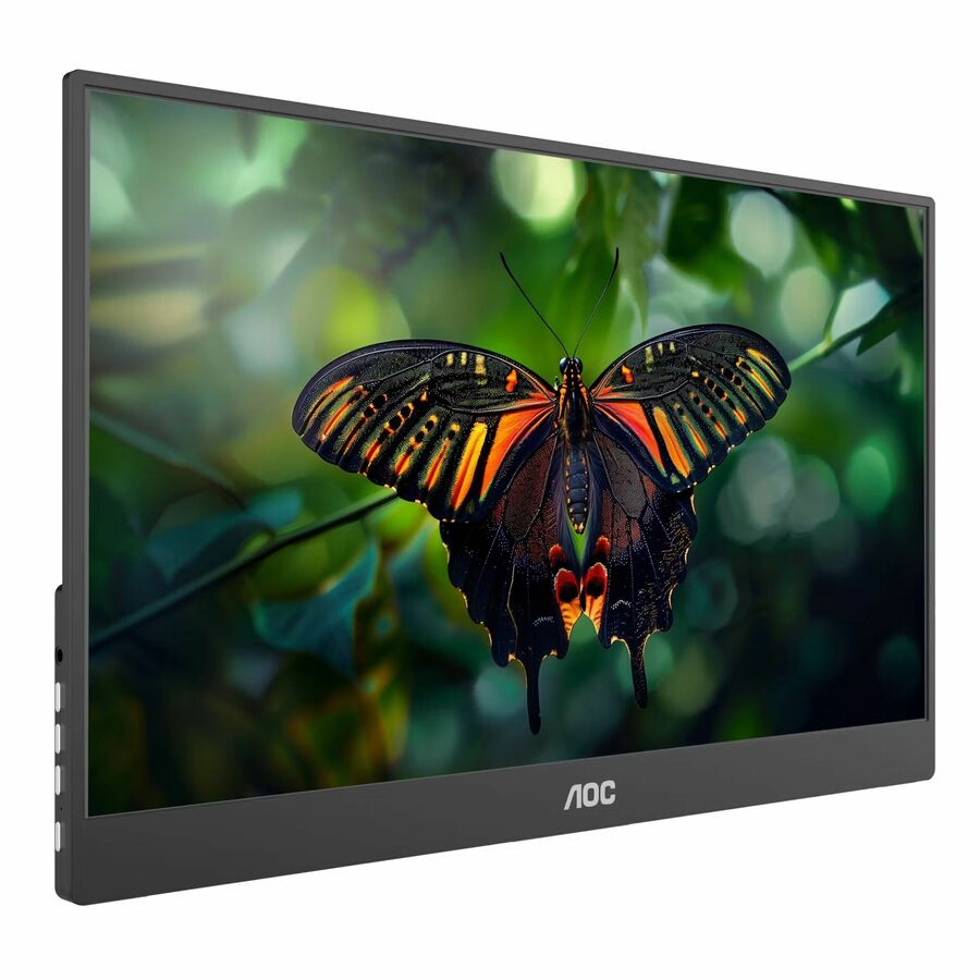 AOC 16E10 16" Class Full HD LCD Monitor - 16:9 - Black