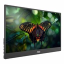 AOC 16E10 16" Class Full HD LCD Monitor - 16:9 - Black