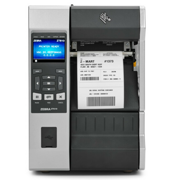 Zebra ZT610 Industrial Thermal Transfer Printer - Monochrome - Label Print - USB - Bluetooth