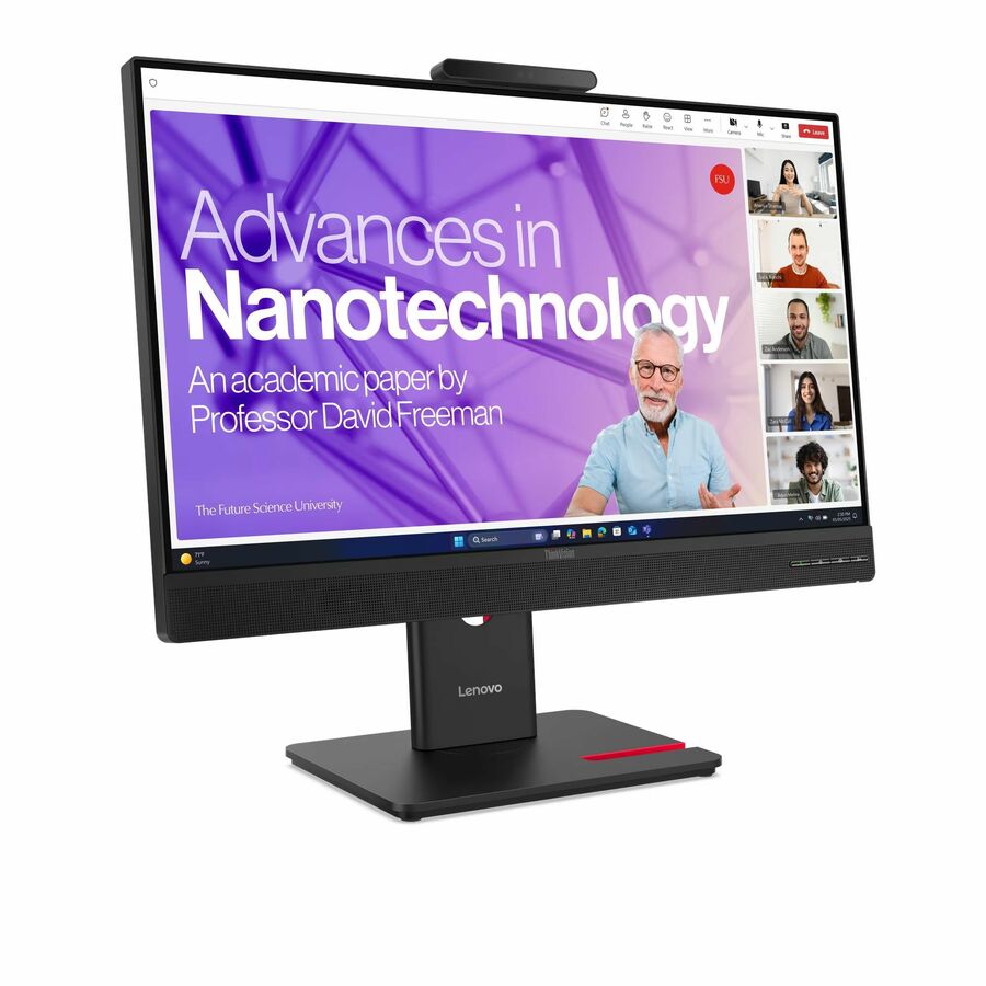 Lenovo ThinkVision T24-4v 24" Class Webcam Full HD LED Monitor - 16:9 - Eclipse Black