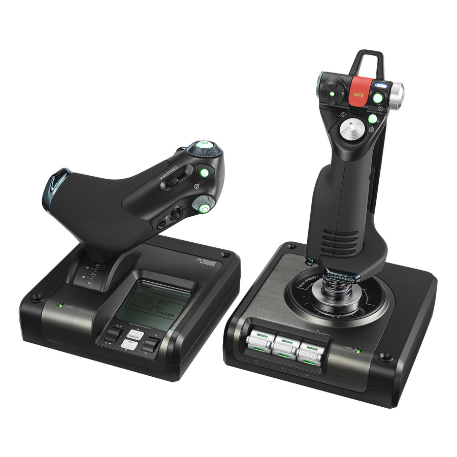 Logitech G X52 Professional H.O.T.A.S. Part-Metal Throttle and Stick Simulation Controller
