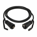 Eaton Tripp Lite Series Rigid Industrial RF Coaxial Cable (M/M) - IP68, F-Type Connectors, 10 ft. (3.1 m), Black