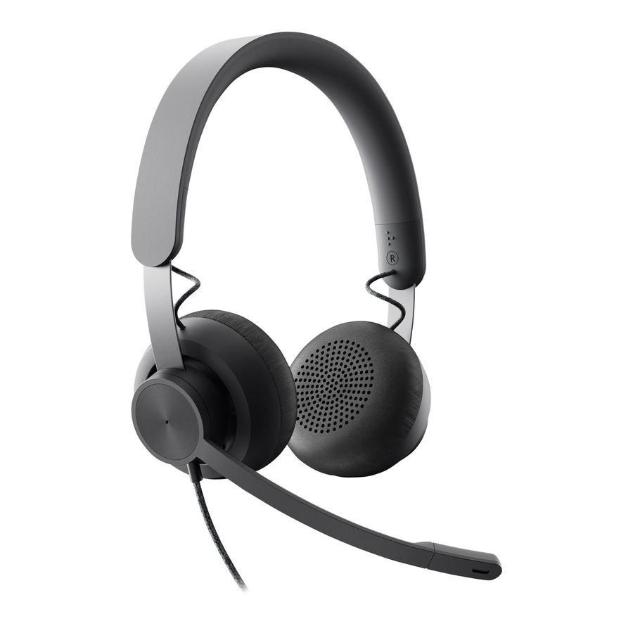 Logitech Zone Wired Noise Cancelling Headset, Certified for Microsoft Teams with advanced noise-canceling mic, USB-C with USB-A adapter, graphite.