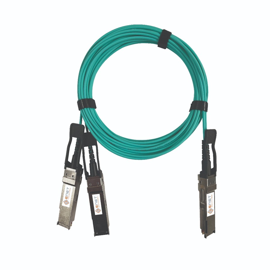 ENET Mellanox Compatible MFS1S50-H030E TAA Compliant Functionally Identical 200GBase-AOC QSFP56-IB to 2x 100G QSFP56-IB Active Optical Cable LSZH OM3 30m