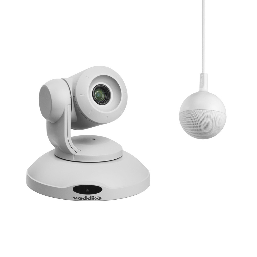 Vaddio ConferenceSHOT AV HD Conference Room System - Includes PTZ Camera and Ceiling Microphone - White