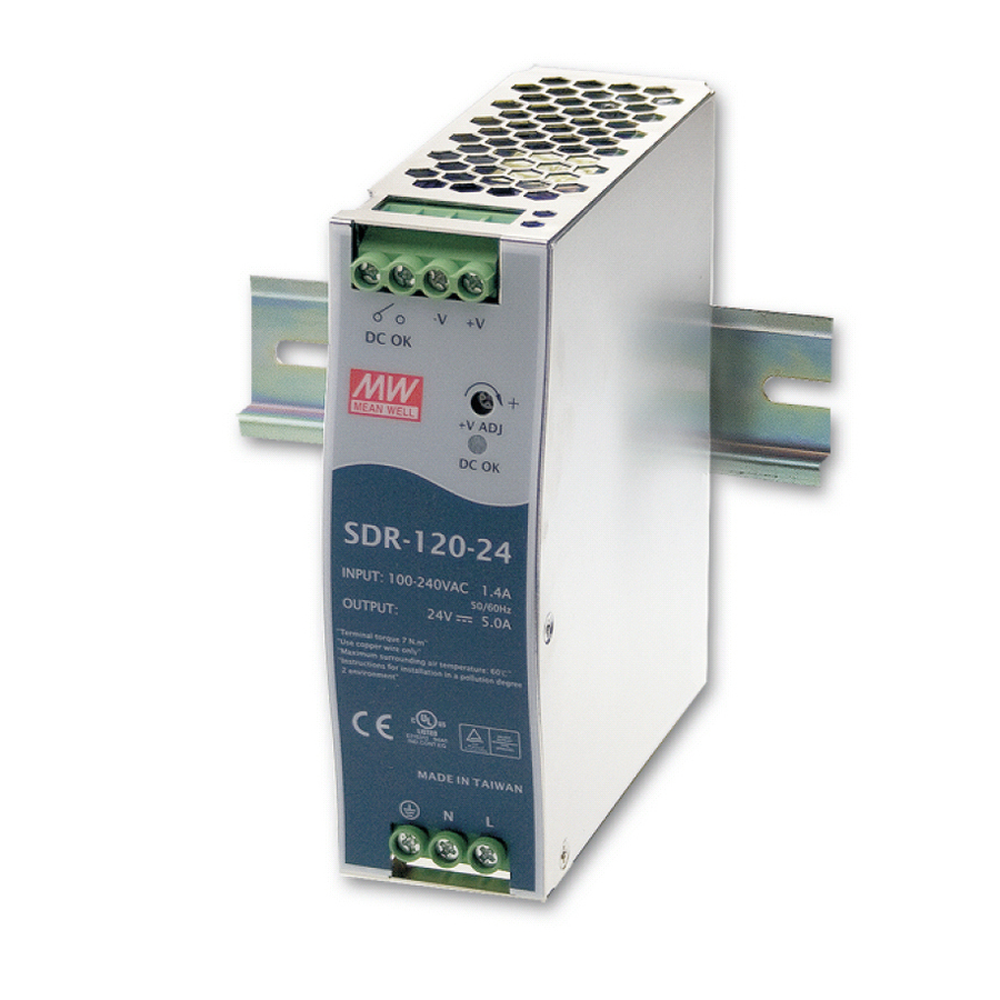 B+B SmartWorx 120W Single Output Industrial Din Rail With PFC Function