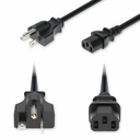 AddOn 8ft NEMA 5-20P Male to C13 Female Standard Commercial Temp 14 AWG 125V at 15A PVC SJT (Service Junior Thermoplastic) Black Power Cable