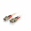C2G 19.7ft (6m) LC-SC 50/125 OM2 Duplex Multimode PVC Fiber Optic Cable - Orange