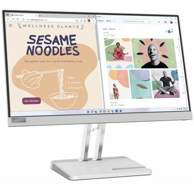 Lenovo L22e-40 22" Class Full HD LED Monitor - 16:9 - Cloud Gray