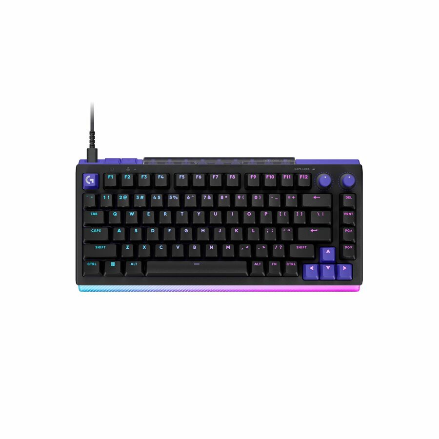 Logitech G512 X 75 DUAL SWAP, Hot-Swappable TMR Analog / Mechanical Gaming Keyboard, 8K Polling Rate, Custom Actuation 0.1 - 4.0 mm, RAPID TRIGGER, LIGHTSYNC RGB, Wired, PC, Mac, Black Linear