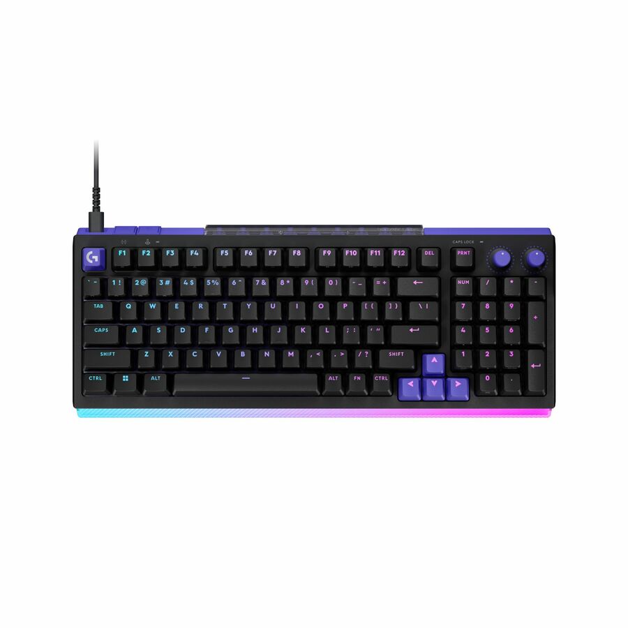 Logitech G512 X 98 DUAL SWAP, Hot-Swappable TMR Analog / Mechanical Gaming Keyboard, 8K Polling Rate, Custom Actuation 0.1 - 4.0 mm, RAPID TRIGGER, LIGHTSYNC RGB, Wired, PC, Mac, Black Linear