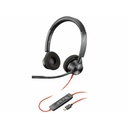 Poly Blackwire 3320 Stereo USB-C Headset +USB-C/A Adapter