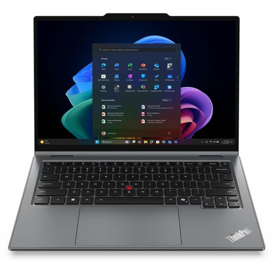 Lenovo ThinkPad X1 Gen 11 Aura Edition 21V9001BUS 14" Touchscreen Convertible Copilot+ PC 2 in 1 Notebook - WUXGA - Intel Core Ultra 7 3rd Gen 365 - 32 GB - 512 GB PCI Express 4.0 SSD - English (US) Keyboard - Gray