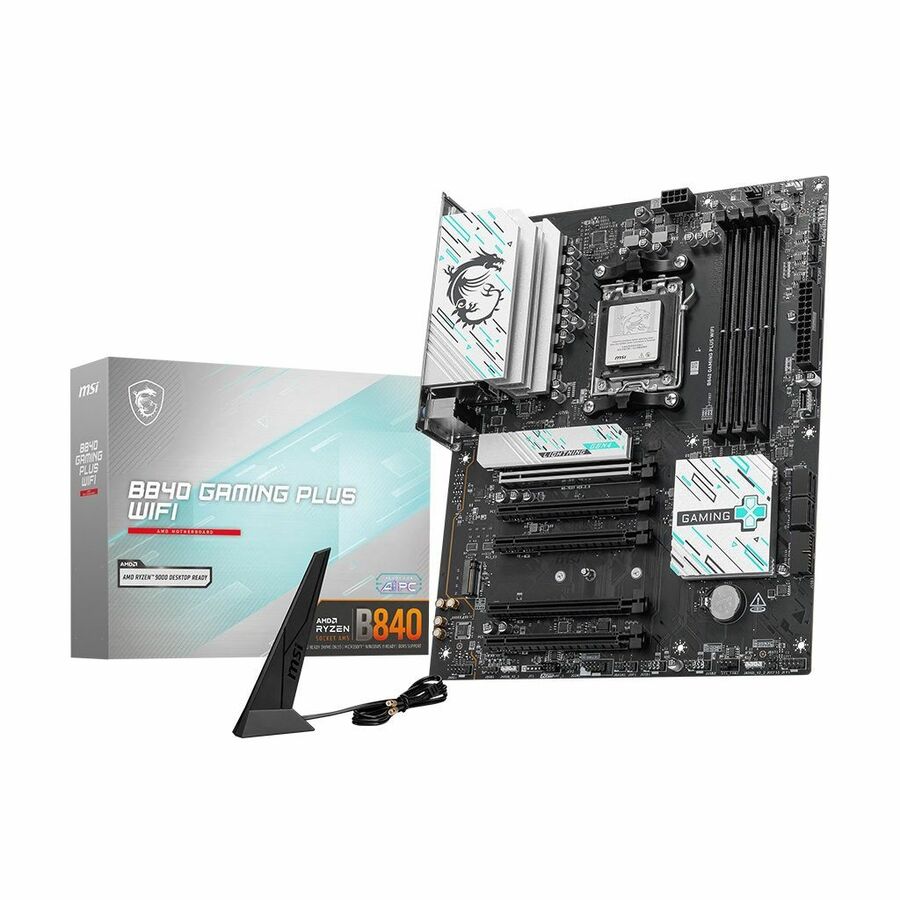 MSI B840 GAMING PLUS WIFI Gaming Desktop Motherboard - B840 Chipset - Socket AM5 - ATX