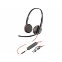 Poly Blackwire 3225 Stereo USB-C Headset + 3.5mm Plug + USB-C/A Adapter