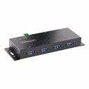 StarTech 4-Port Industrial USB 3.0 5Gbps Hub, Rugged USB Hub with ESD Protection, DIN/Wall/Desk Mountable, USB-A Expansion Hub, TAA