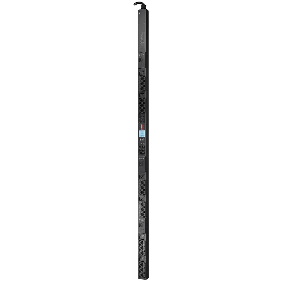 APC NetShelter Rack PDU, Metered, 0U, 8.6kW 208V 3-phase 30A, (36) C13, (6) C19, and (2) NEMA 5-20R outlets