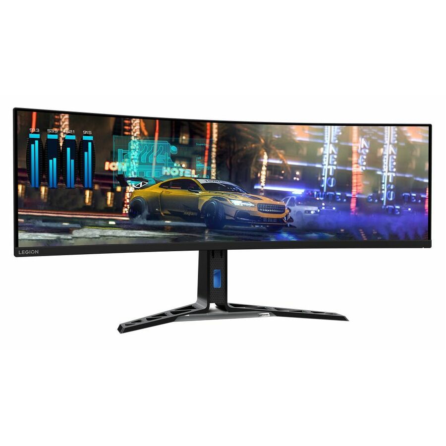 Lenovo Legion R45w-30 45" Class Dual Quad HD (DQHD) Curved Screen Gaming LED Monitor - 32:9 - Black
