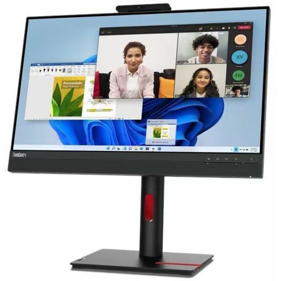 Lenovo ThinkCentre TIO24 Gen5 24" Class Webcam Full HD LED Monitor - 16:9 - Black