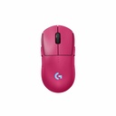 Logitech G PRO 2 LIGHTSPEED Wireless Gaming Mouse, Right- or Left-Handed Mouse with up to 4 Customizable and Switchable Magnetic Side Buttons, 32k DPI Sensor, USB-C Charging, for PC/Mac - Magenta