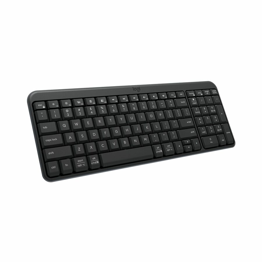 Logitech K250 Bluetooth Keyboard with Numpad, Easy Connectivity, Compact Wireless Keyboard made with Recycled Plastic, Spill-Resistant, comfortable Keys (Graphite)