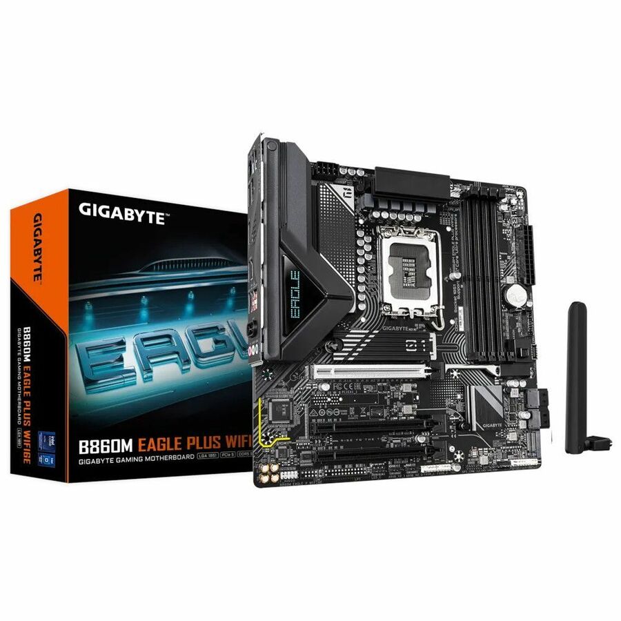 GIGABYTE Ultra Durable B860M EAGLE PLUS WIFI6E Gaming Desktop Motherboard - Intel B860 Chipset - Socket LGA-1851 - Micro ATX